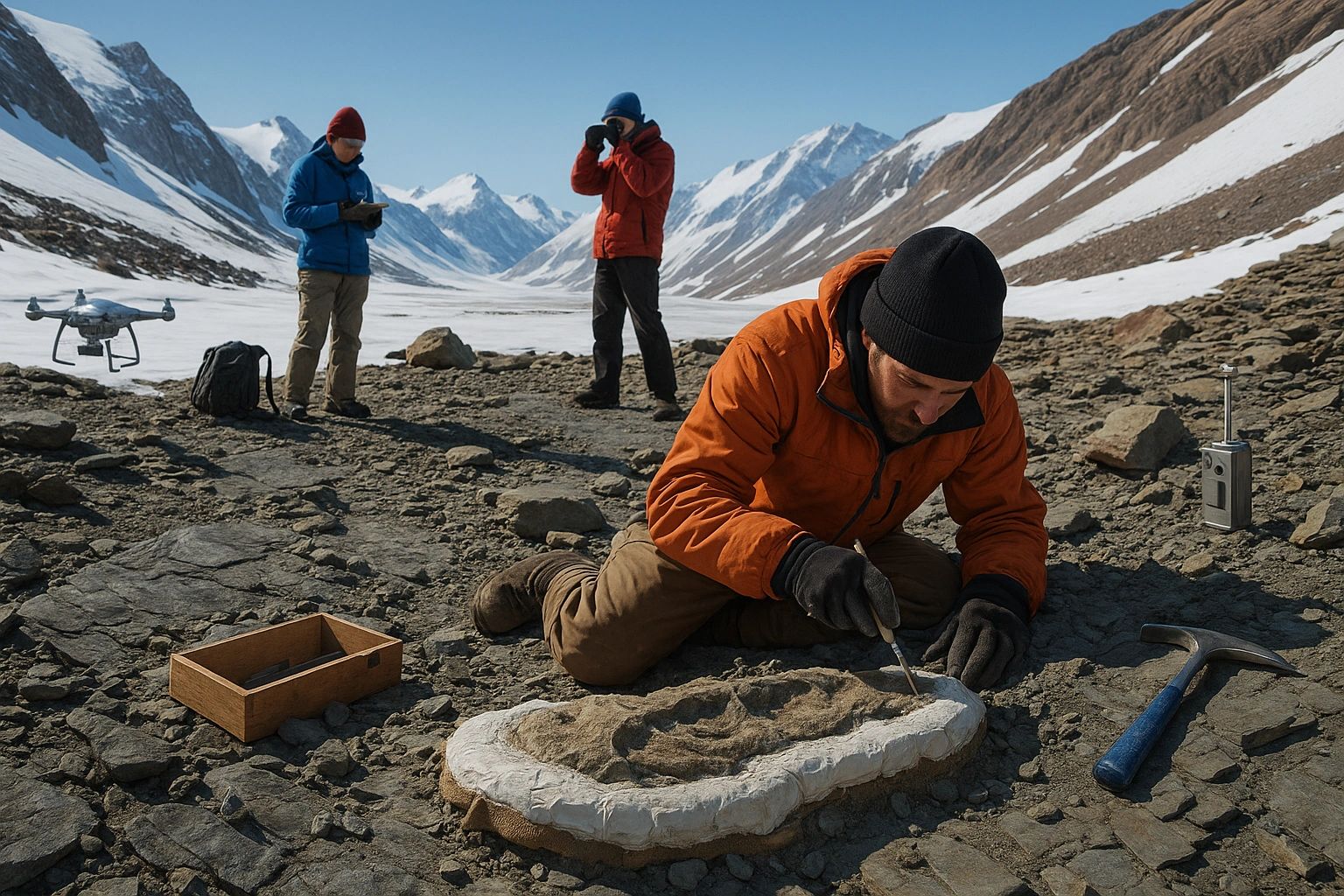 Excavating Shark Fossils at Portal Mountain